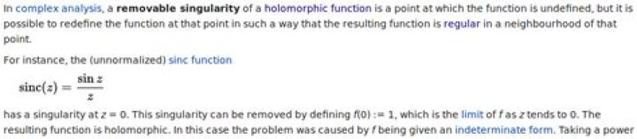 A function can be undefined in its domain