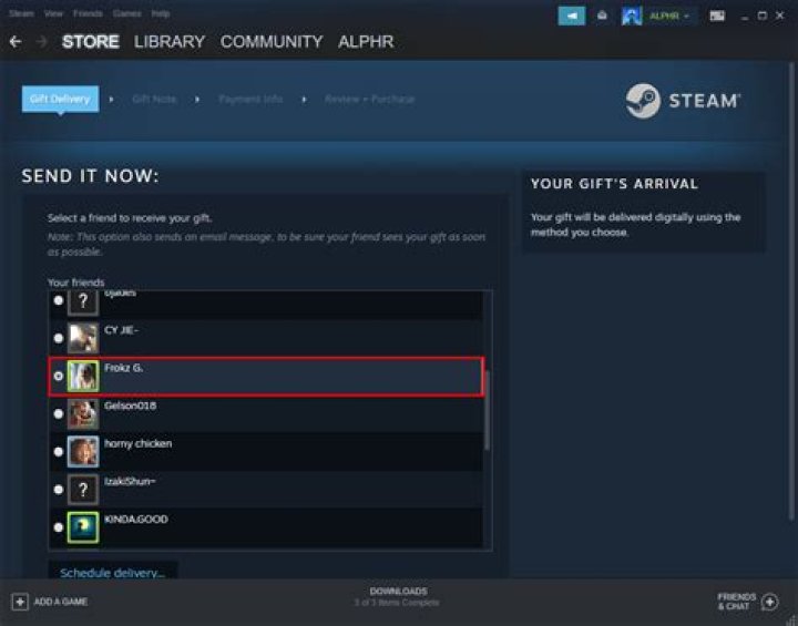 Can I gift games from my library?