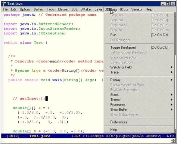 debugger for emacs to step through java source code