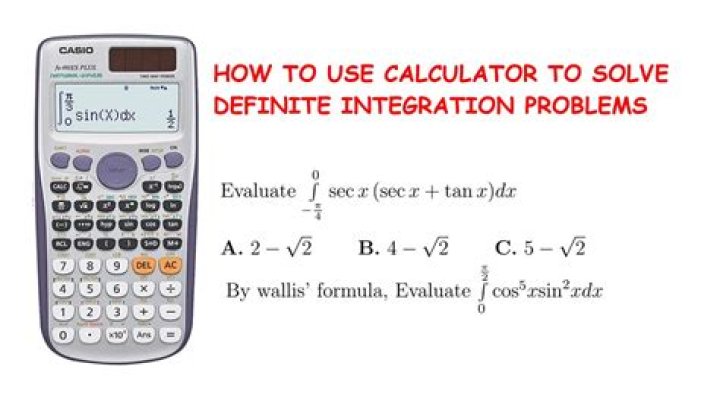 How does the calculator solve definite integrals?
