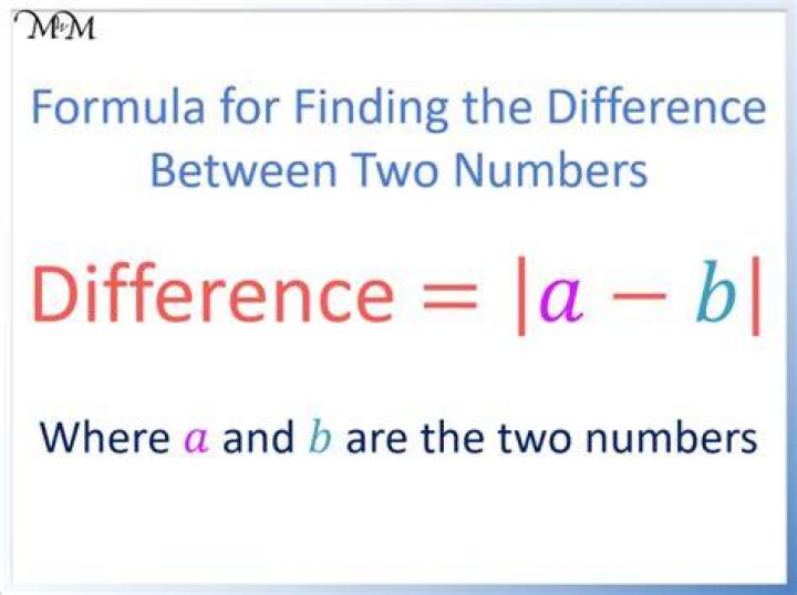 How to find the difference between two numbers