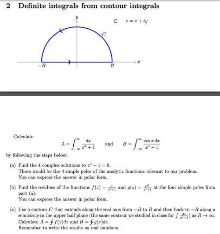 Introduction to Contour Integrals and Practice Problems