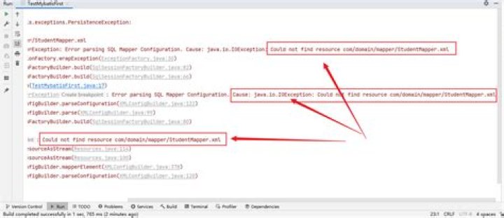 My batis java Error parsing SQL Mapper Configuration