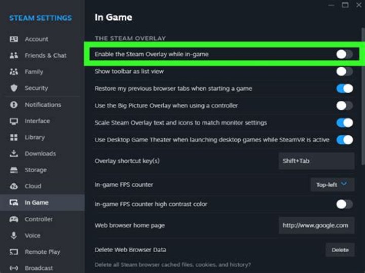 Remove the "Access steam community while playing" message?