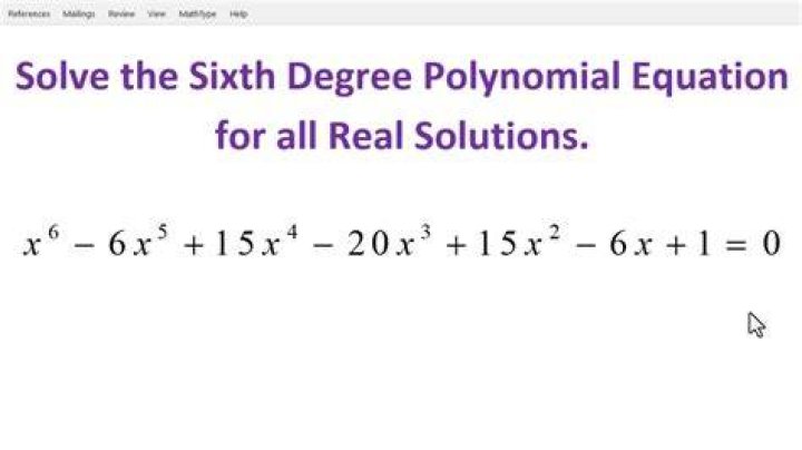 Solutions of sixth order polynomial equations