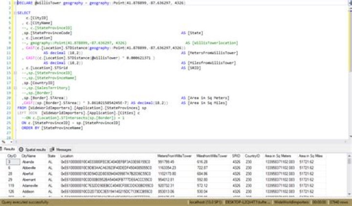 SQL Server 2008 GEOGRAPHY STDistance() value