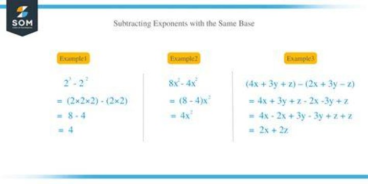 Subtract two exponents with same base