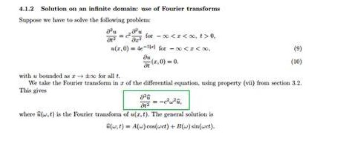 Use fourier transform to solve wave equation