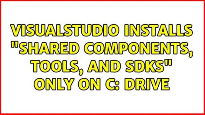 VisualStudio installs "Shared components, tools, and SDKs" only on C: drive