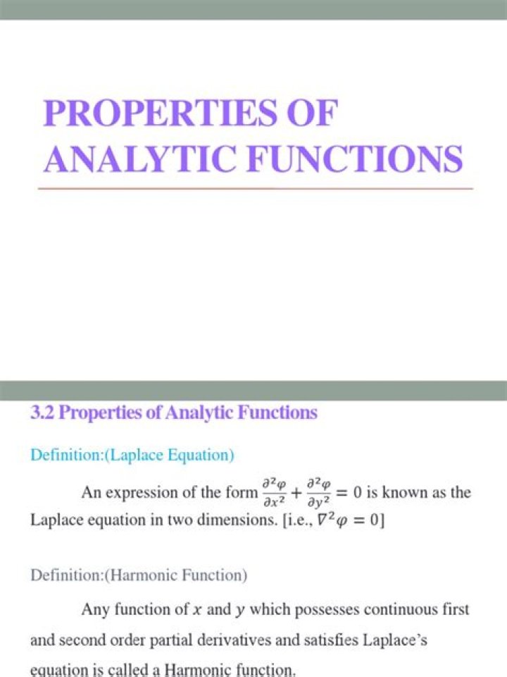 Why is the notion of analytic function so important?